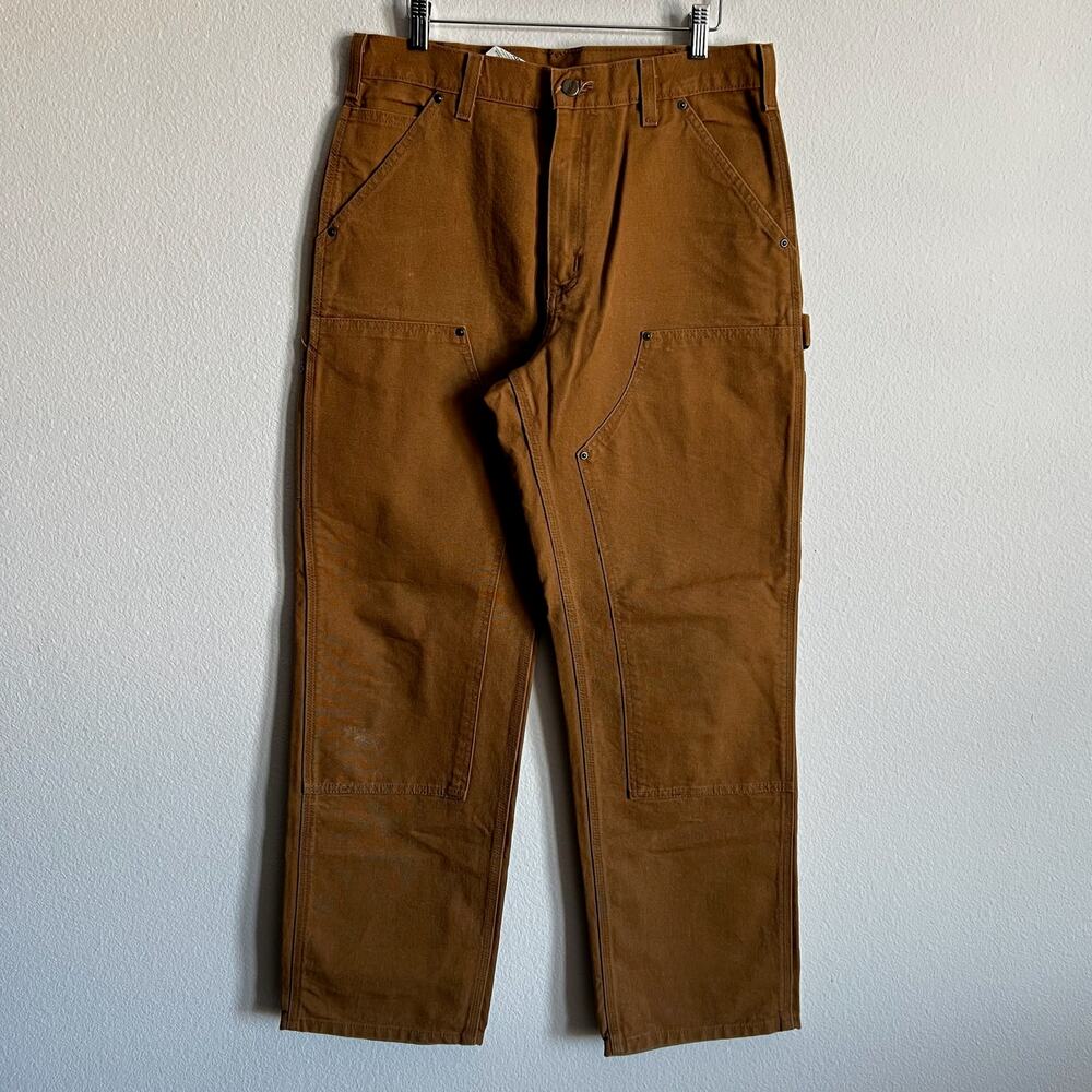 Carhartt B136 BRN brown double knee work wear carpenter pants